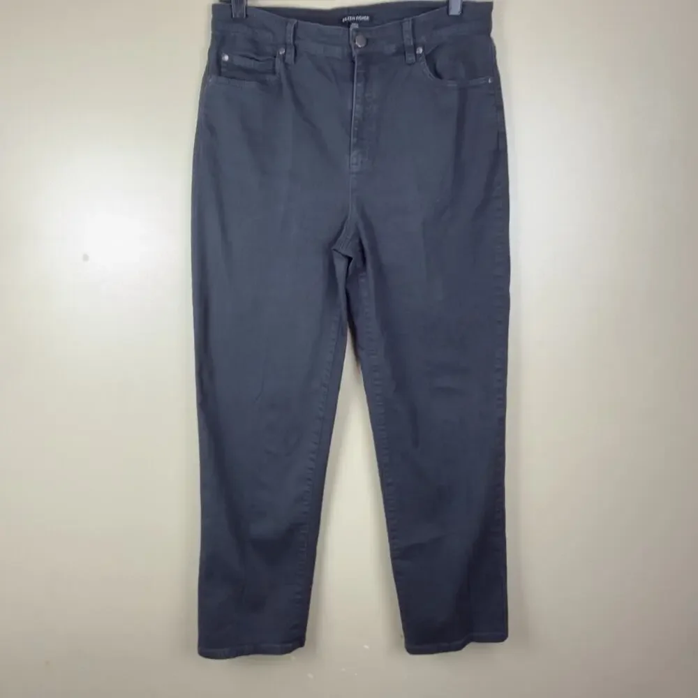 Eileen Fisher Women’s High-Waist Slim Leg Jeans Dark Gray – Size 8 - Picture 3 of 11